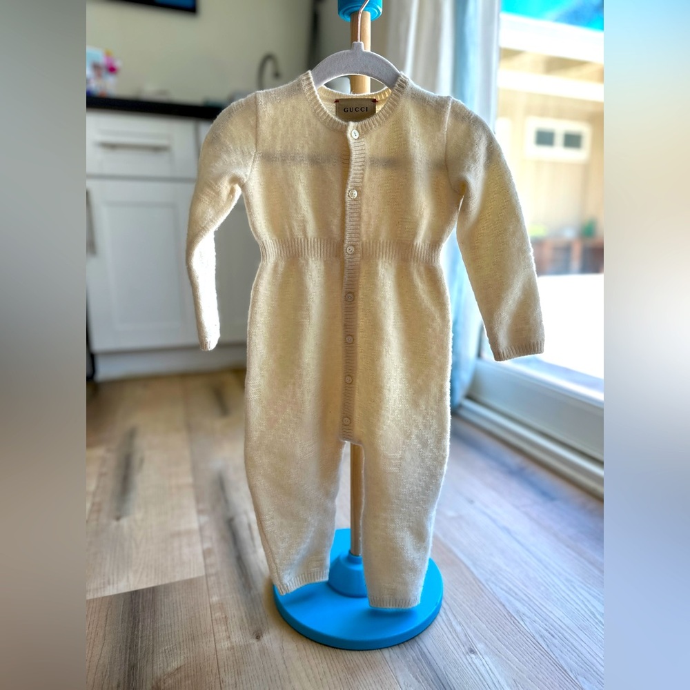 Gucci cashmere one piece size 9/12 months